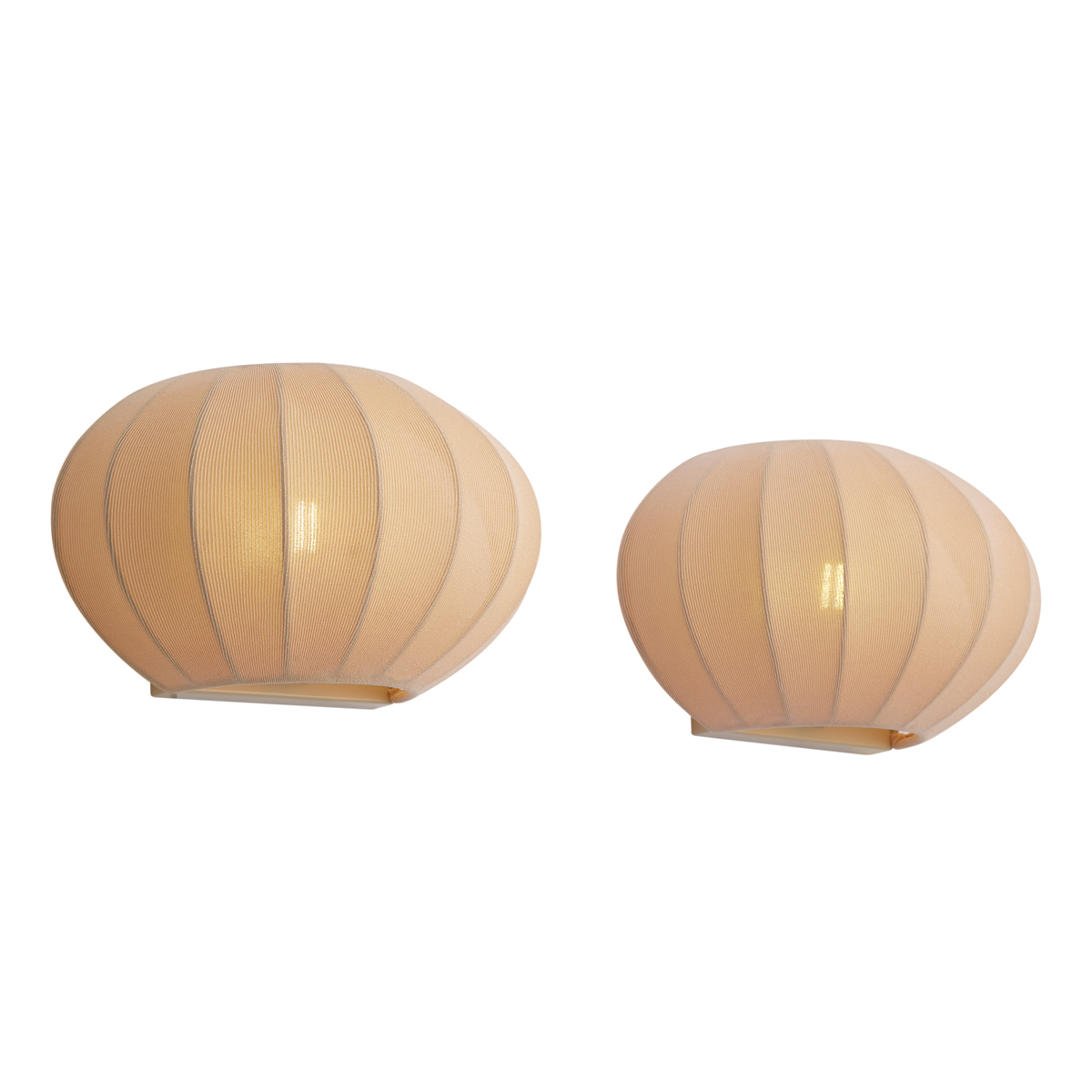 Set van 2 wandlampen beige met stoffen kap - Bida – QAZQA