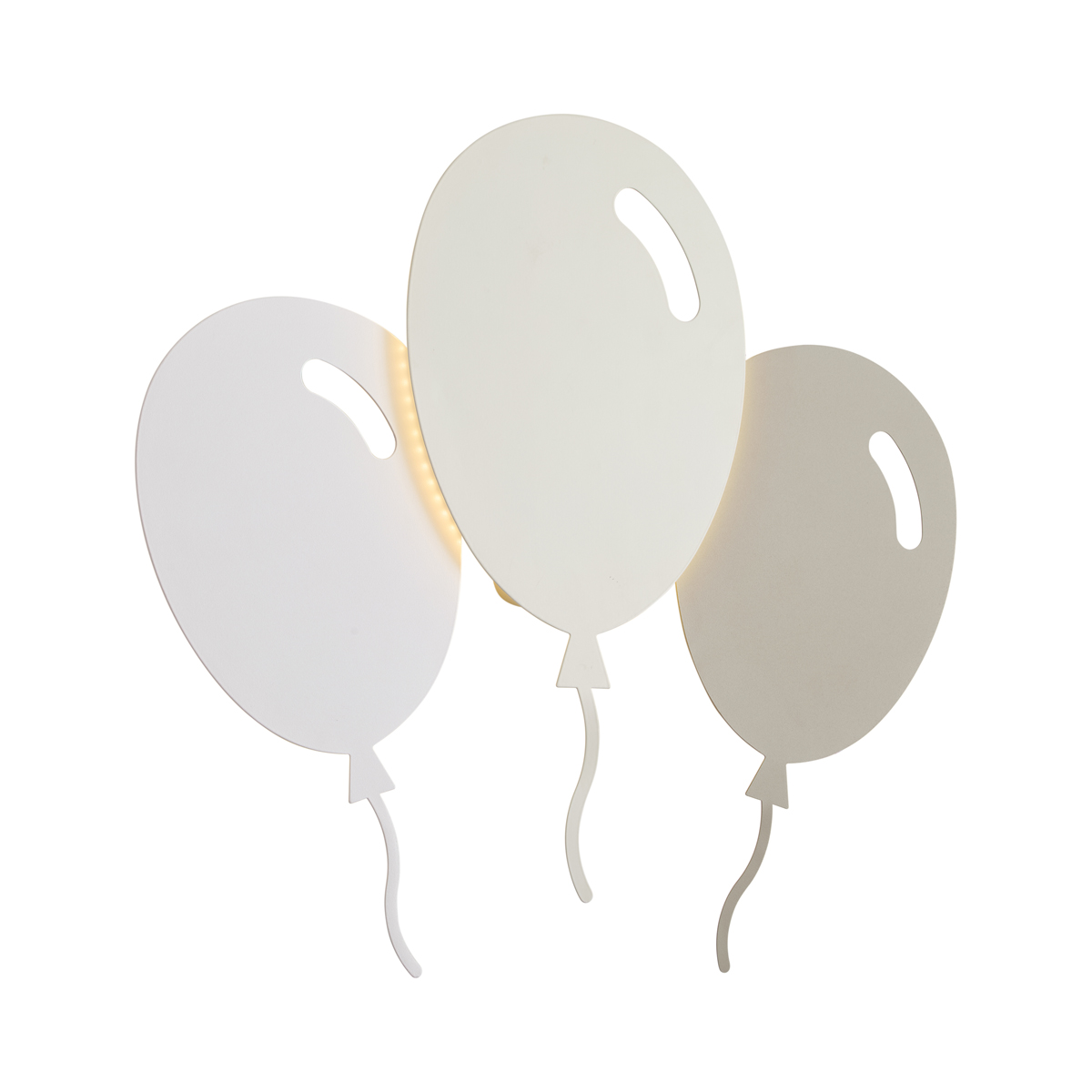 Kinder wandlamp wit met beige incl. LED 3-staps dimbaar - Balloon – QAZQA