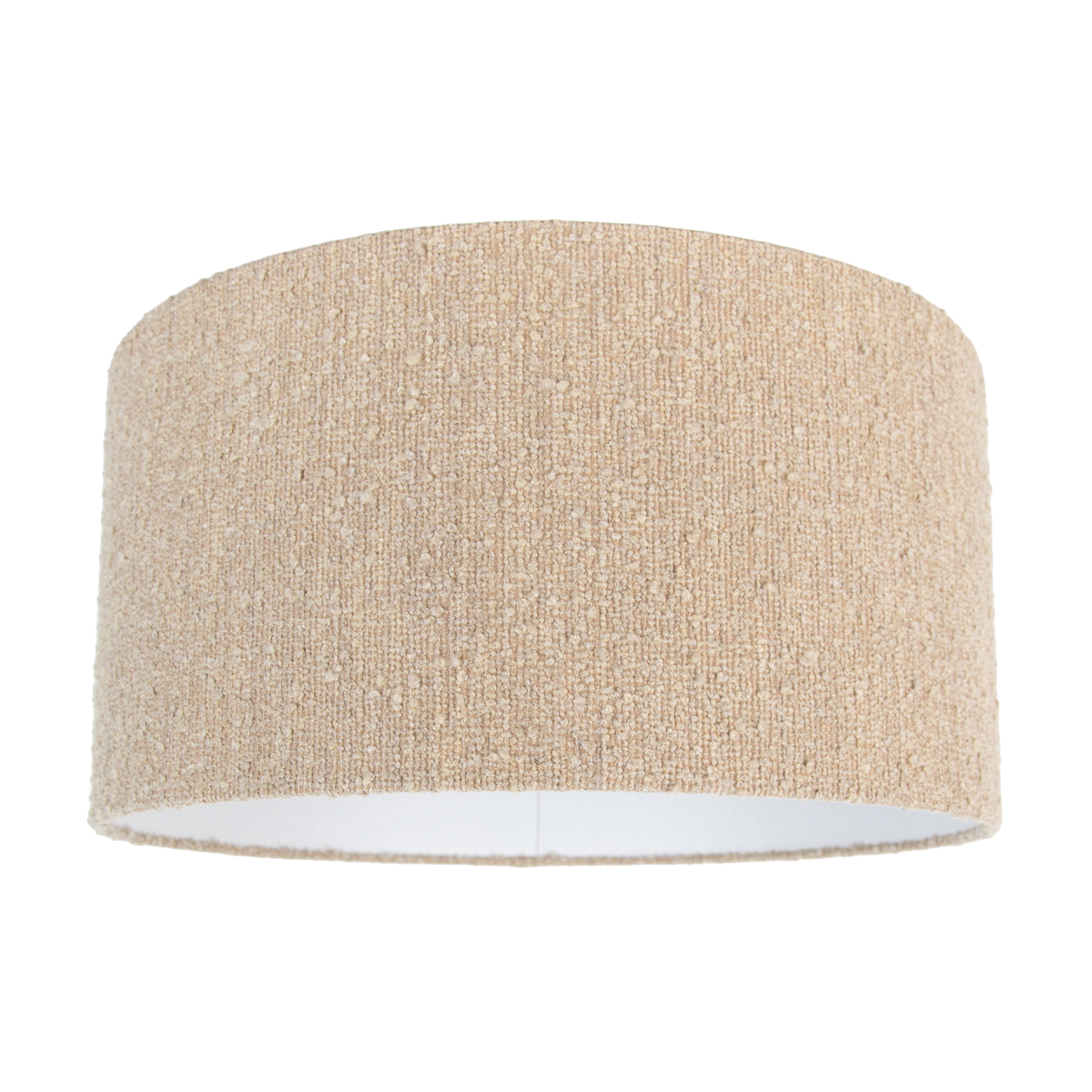 Stoffen lampenkap beige met bouclé stof 50/50/25