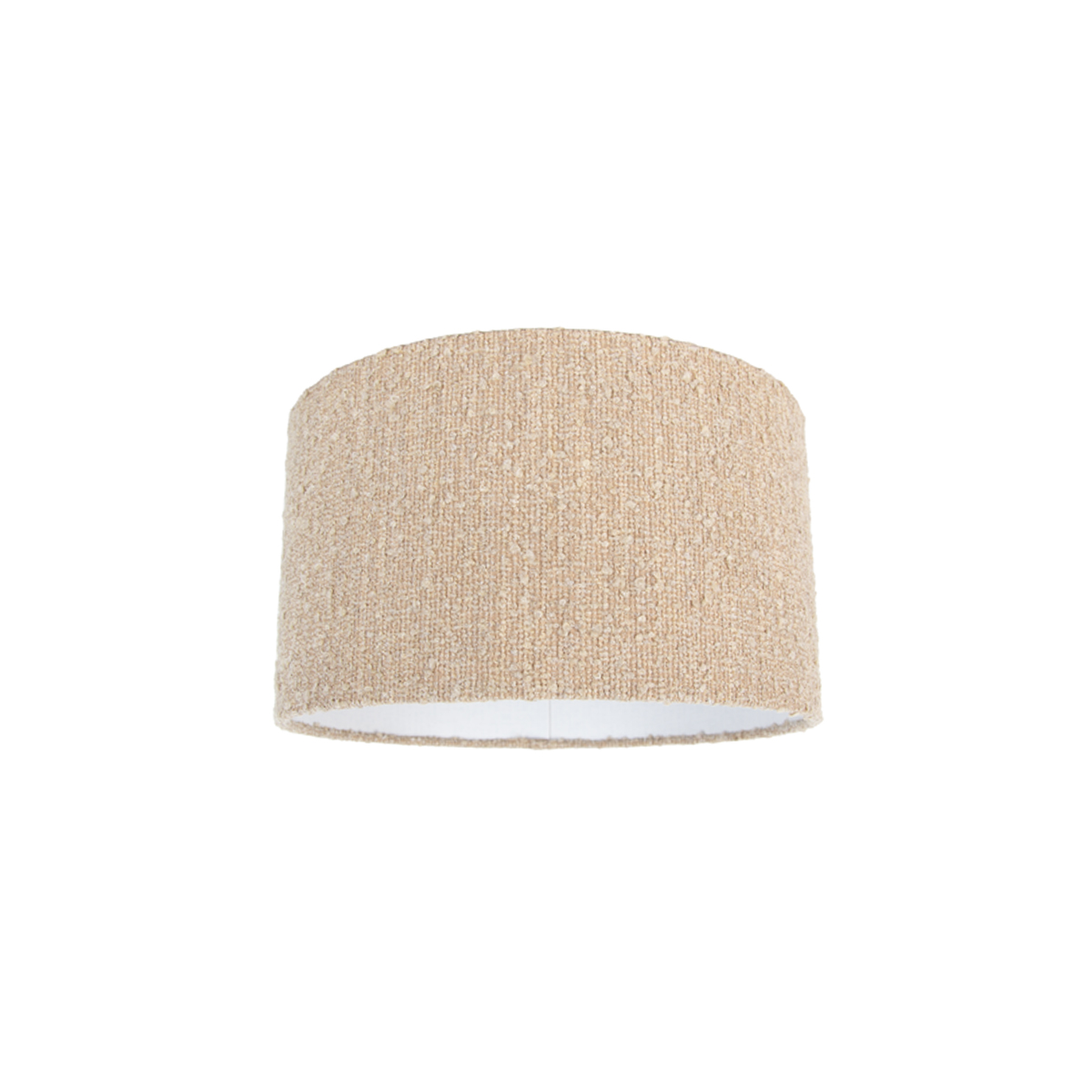 Stoffen lampenkap beige met bouclé stof 35/35/20