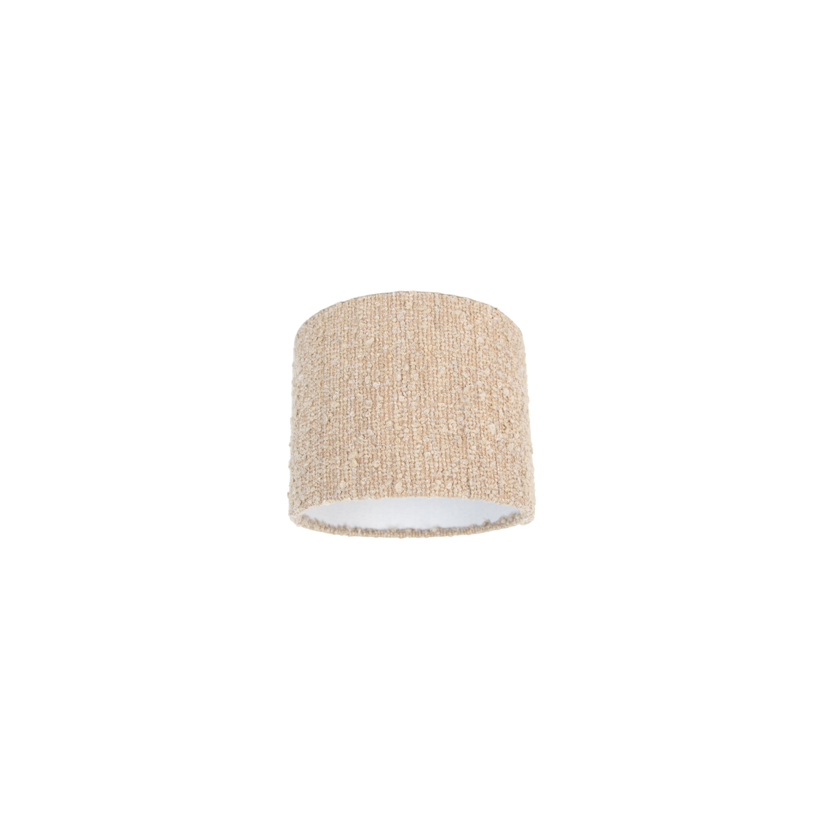 Stoffen lampenkap beige met bouclé stof 18/18/14