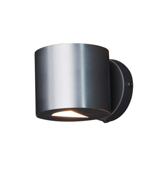 QAZQA Moderne wandlamp aluminium rond - Effect