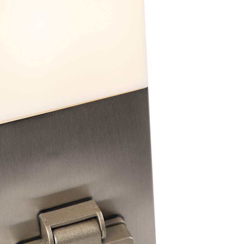 QAZQA Malios - Lampe Extérieure à Douille Moderne - 1 Lumière - L 80 Mm - Acier - Design,Moderne - Éclairage Extérieur 14 Lampe d'extérieur moderne 45 cm en acier avec douille IP44 - Malios