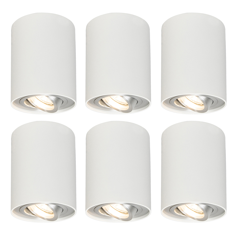 Sada 6 bodových svetiel bielych otočných a sklápateľných - Rondoo 1 Up