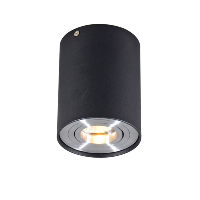 Čierny a oceľový reflektor otočný a naklápateľný - Rondoo up