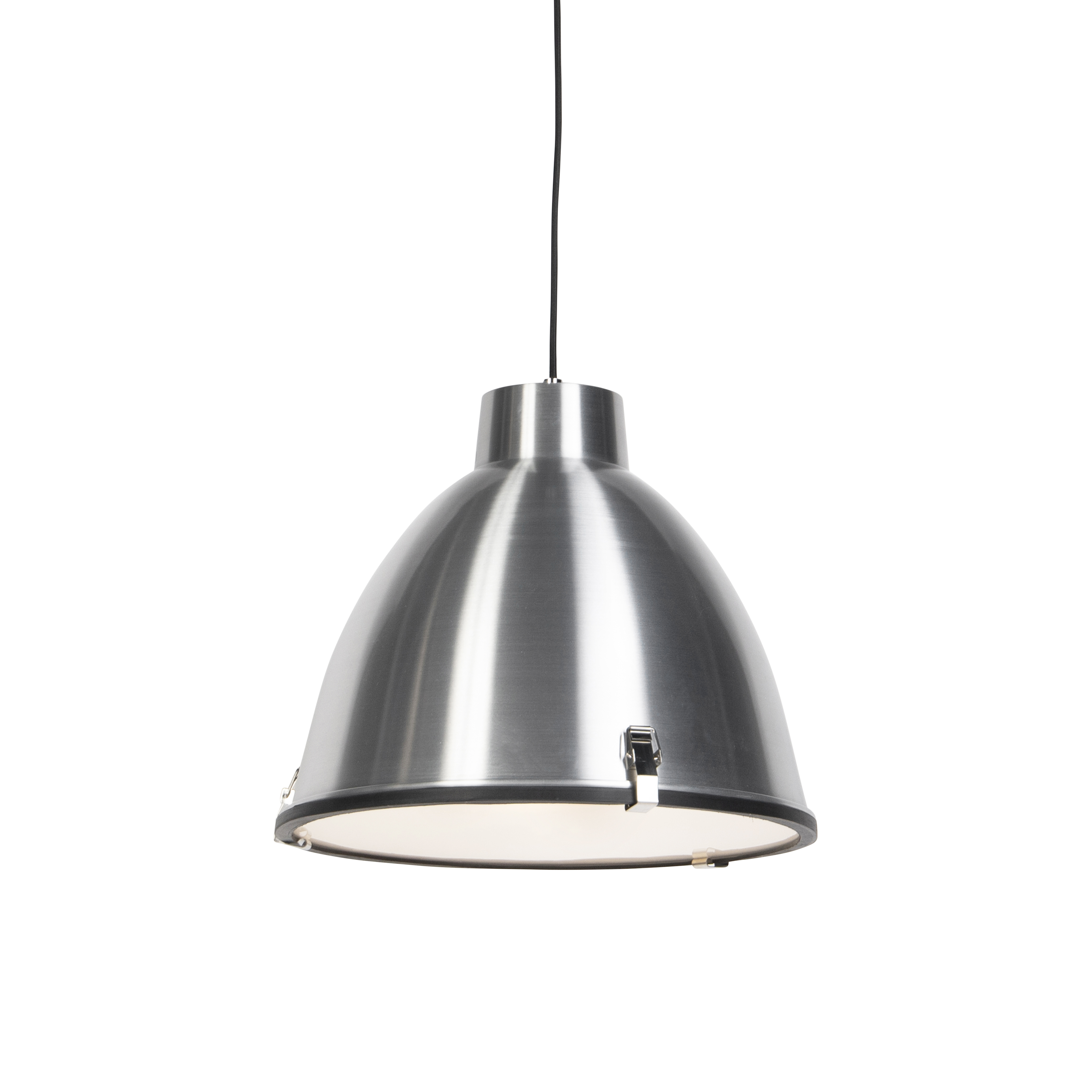 QAZQA Set van 2 hanglampen aluminium 38 cm dimbaar - Anteros