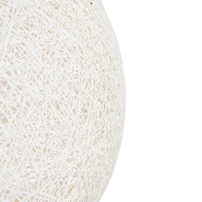 lampe à suspension rurale blanche 60 cm - corda