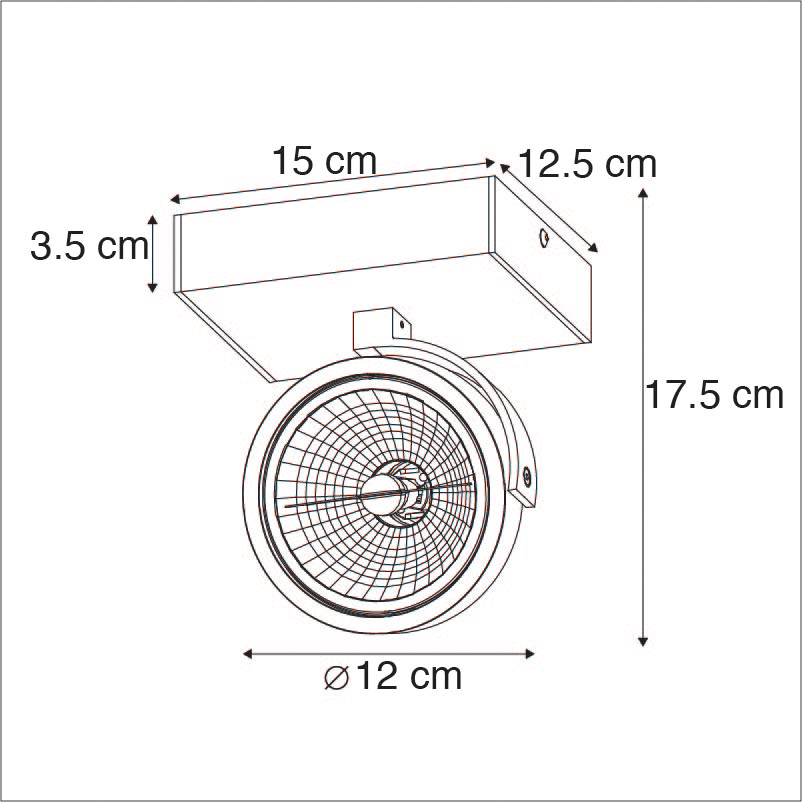 spot industriel blanc orientable - go