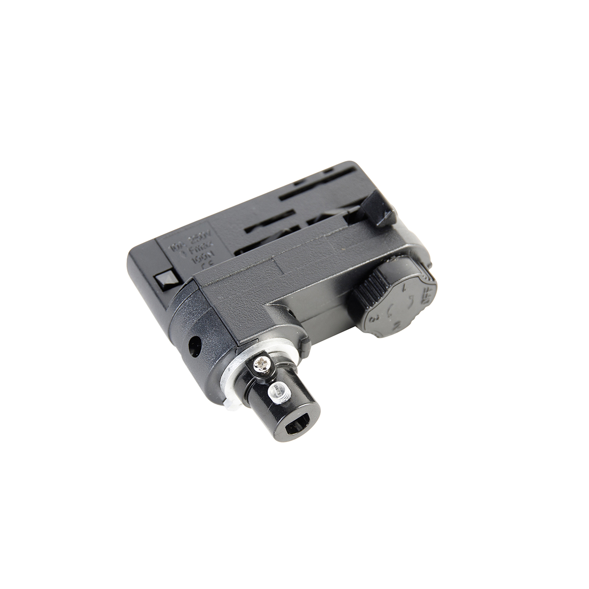 Adaptér pre závesné žiarovky pre 3-fázovú lištu čierny