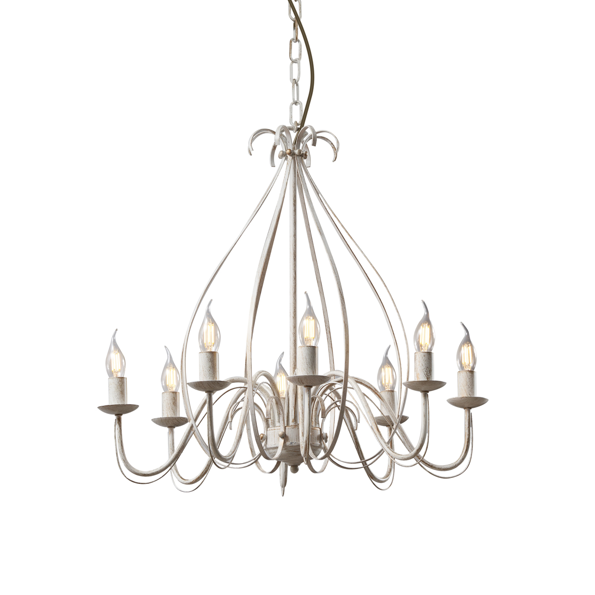 Candelabru clasic crem cu 8 lumini - Giuseppe