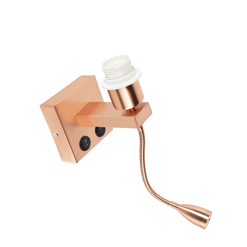 Lámpara de pared moderna cobre con brazo flexible - Brescia Combi