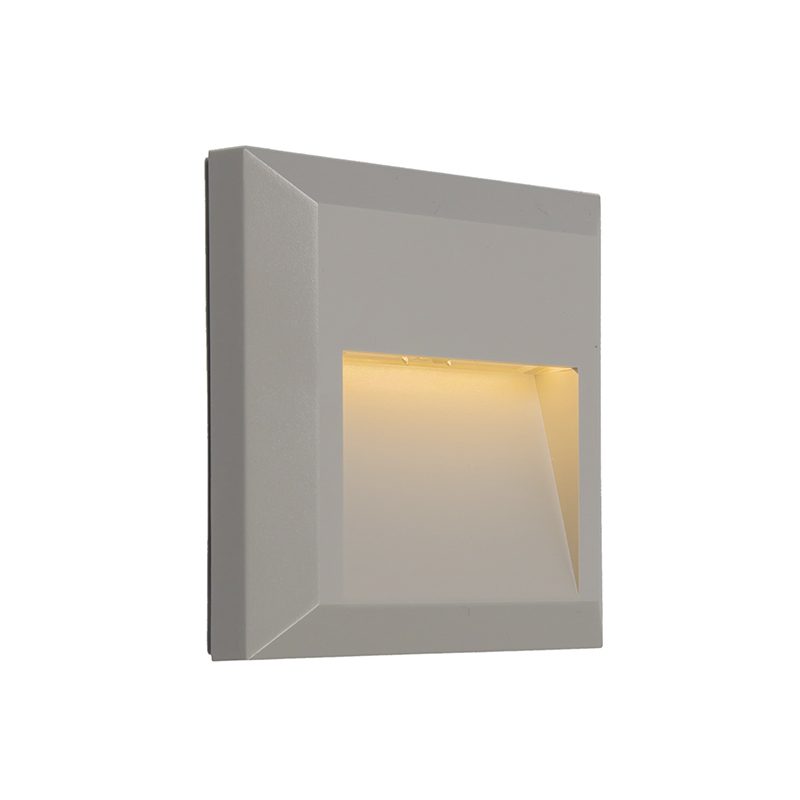 QAZQA Moderne wandlamp lichtgrijs incl. LED - Gem 2
