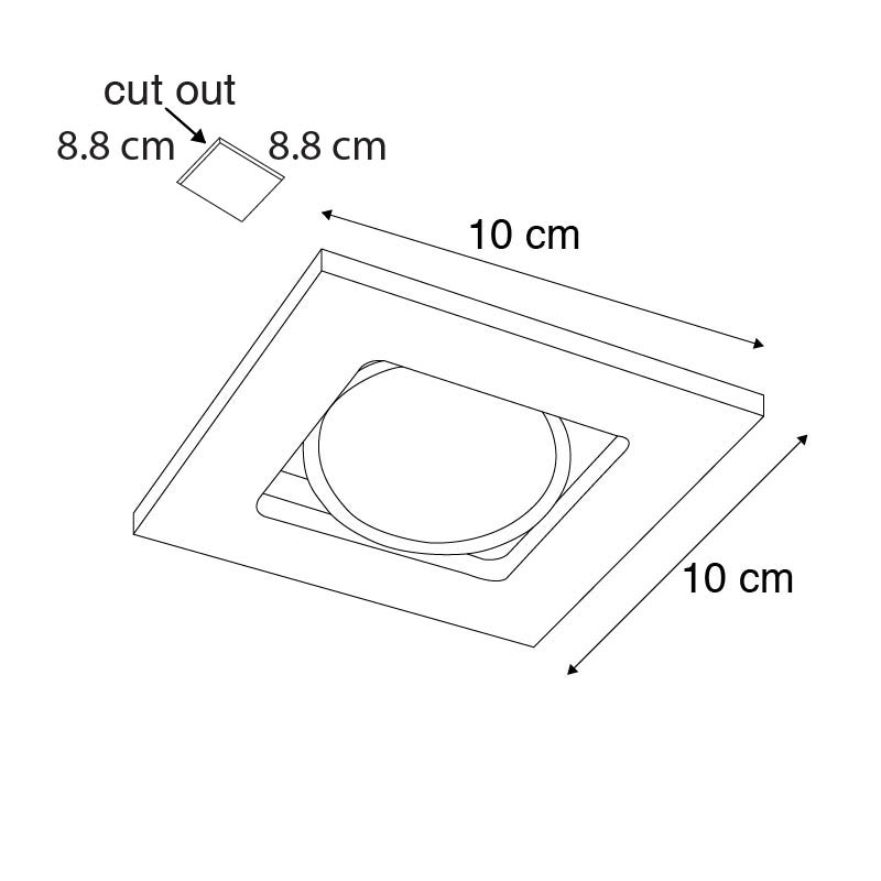 spot encastrable moderne noir réglable - qure