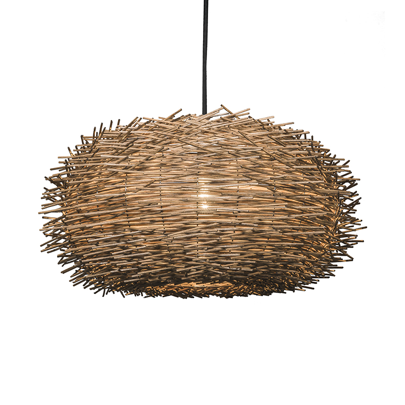 lampe suspension rurale en rotin - hatch 45