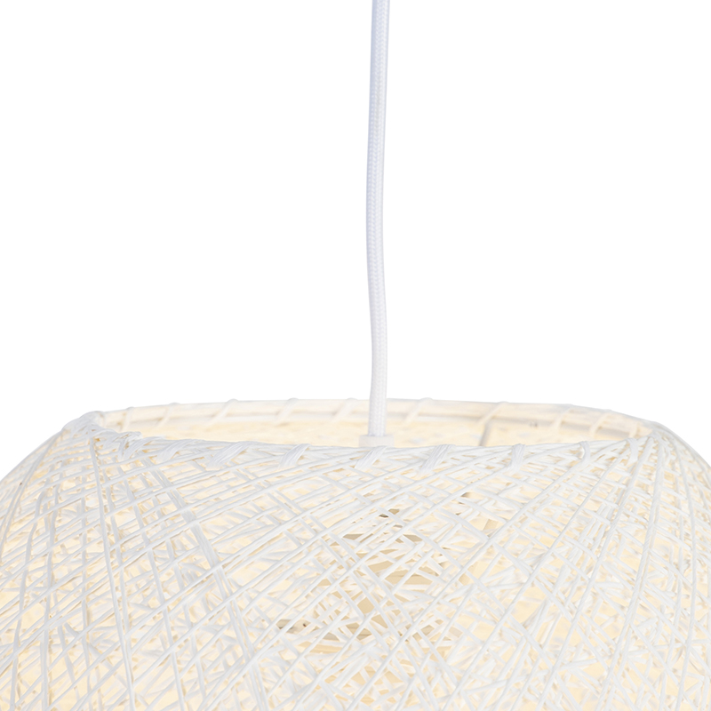 lampe suspendue country blanc 35 cm - corda