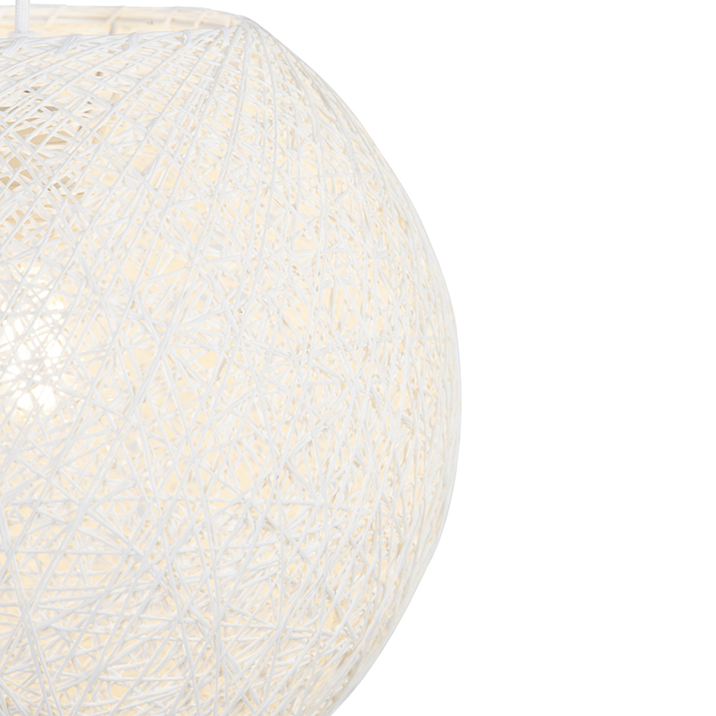 lampe suspendue country blanc 35 cm - corda