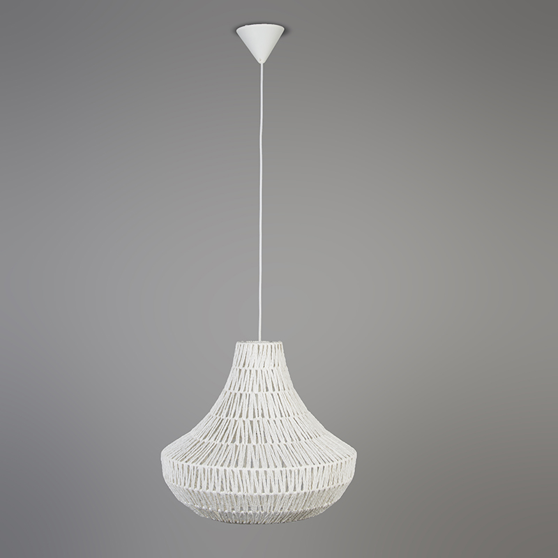 lampe à suspension rétro blanche 50 cm - lina cono 50