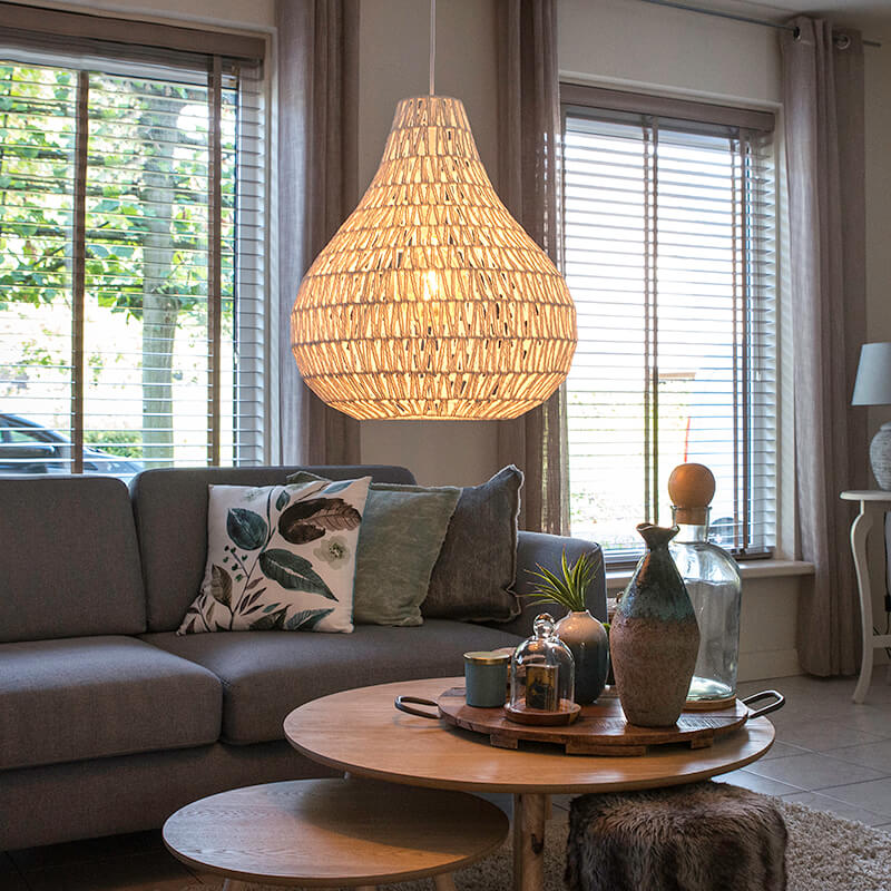 Scandinavische hanglamp wit 45 cm - Lina Drop Scandinavische hanglamp wit 45 cm - Lina Drop