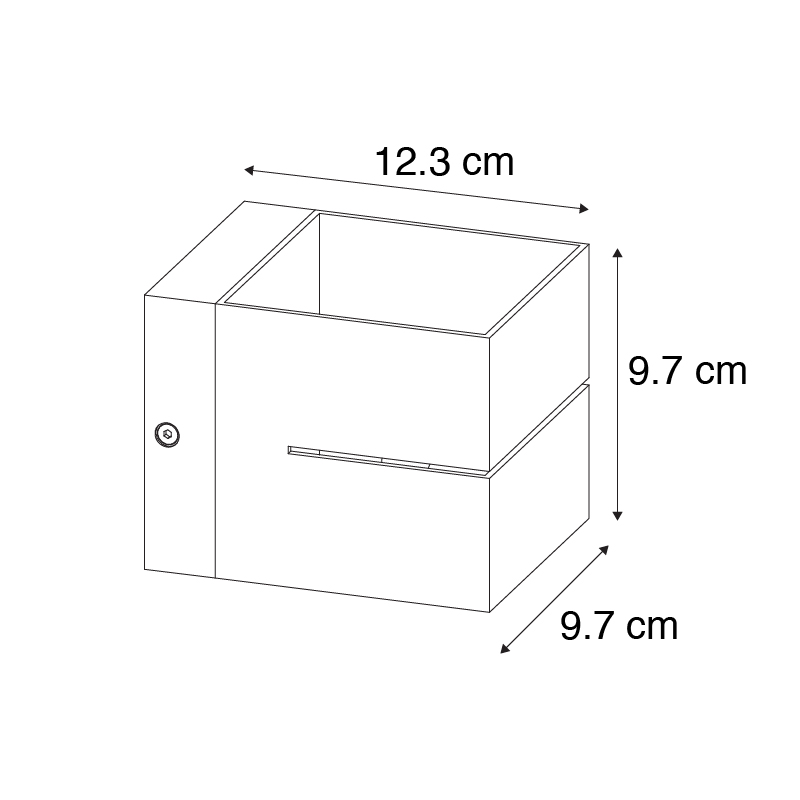 applique moderne blanche 9,7 cm - transfer groove