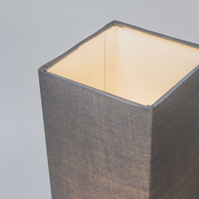 lampe de table moderne grise avec acier - milo