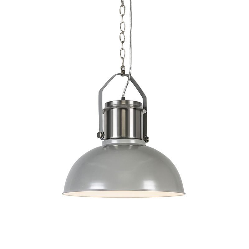 Przemysłowa lampa wisząca szara - Przemysłowa 37