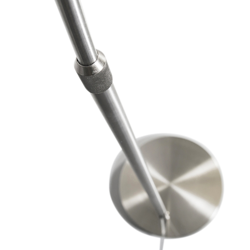 QAZQA Lampada Da Terra Arco Arc - Classico - Metallo - Acciaio - Oblungo Max. 1 X Watt 11 Lampada ad arco moderna in acciaio orientabile senza paralume