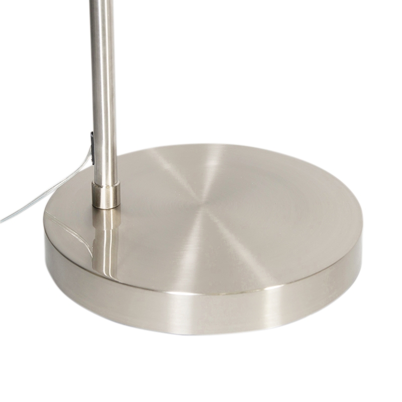 QAZQA Lampada Da Terra Arco Arc - Classico - Metallo - Acciaio - Oblungo Max. 1 X Watt 13 Lampada ad arco moderna in acciaio orientabile senza paralume