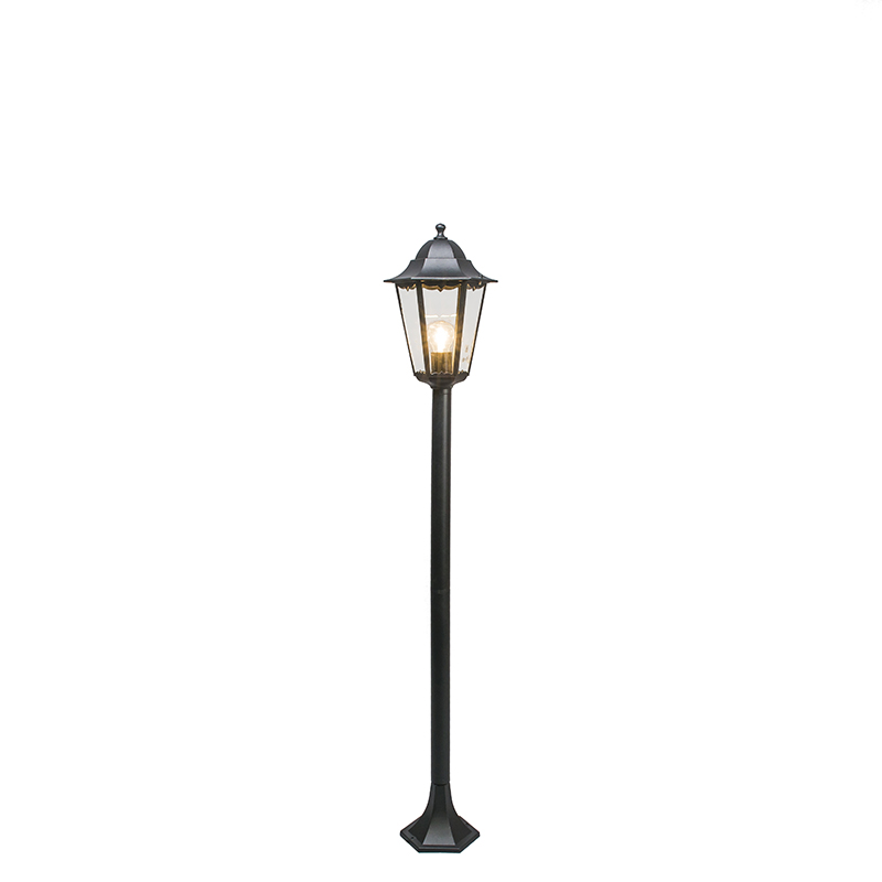 Klasická stojaca vonkajšia lampa čierna IP44 125 cm - New Orleans Klasická stojaca vonkajšia lampa čierna IP44 125 cm - New Orleans
