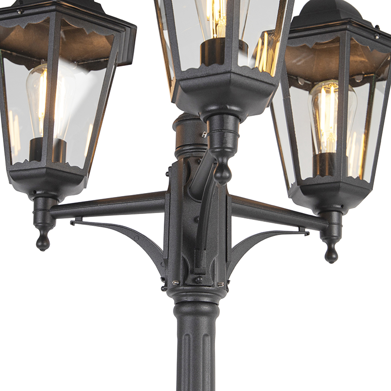 Lampadaire Extérieur Ciara QAZQA - Noir Moderne - Hauteur 100cm - Culot GU10 (IP44) - Pour Terrasse Couverte, Entrée - 2