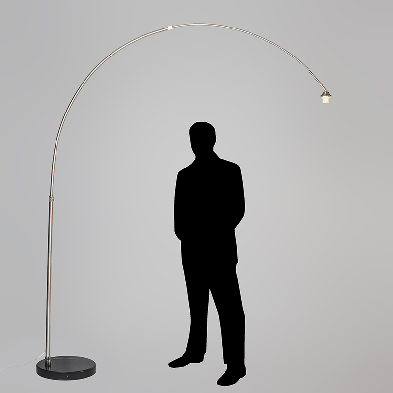 lampe à arc acier sans abat-jour - xxl