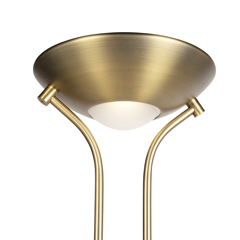 lampadaire en bronze avec lampe de lecture avec led et variateur - diva 2