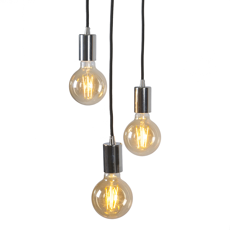 Nowoczesna lampa wisząca chrom - Facil 3