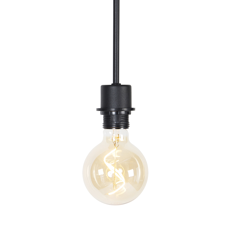 suspension moderne noire sans abat-jour - combi 1