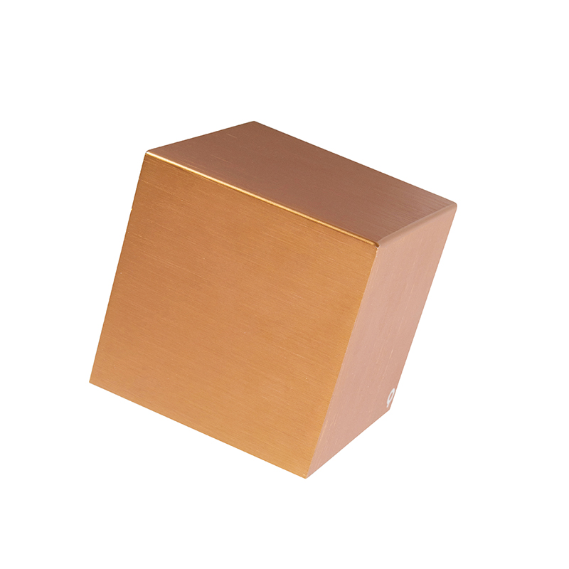 applique moderne cuivre - cube