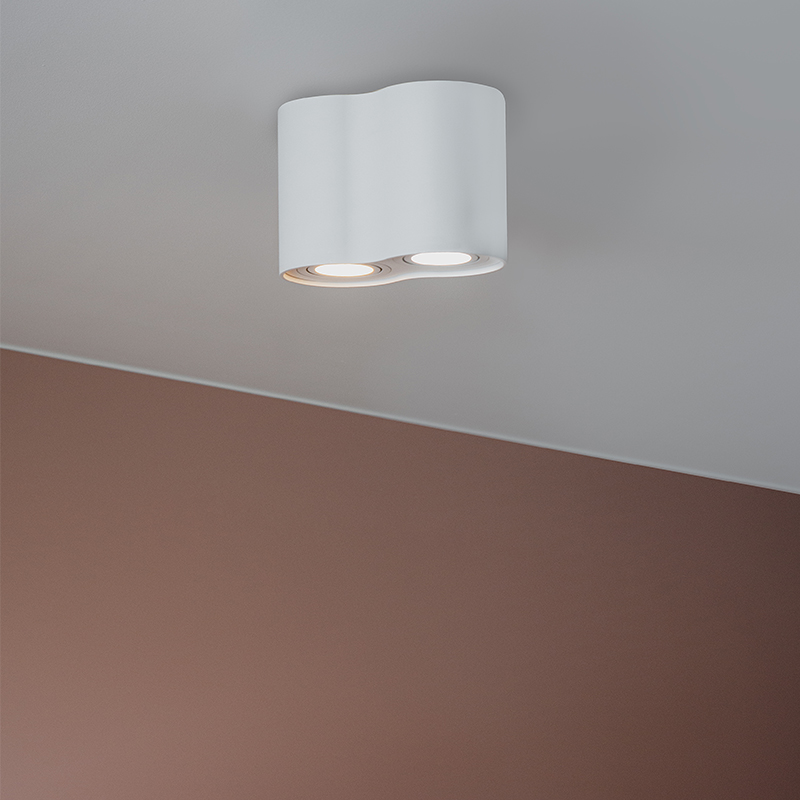 Moderne spot wit kantelbaar - Rondoo Duo Moderne spot wit kantelbaar - Rondoo Duo