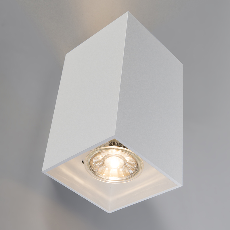 Modern Wall Lamp White Square 2-Light - Sandy