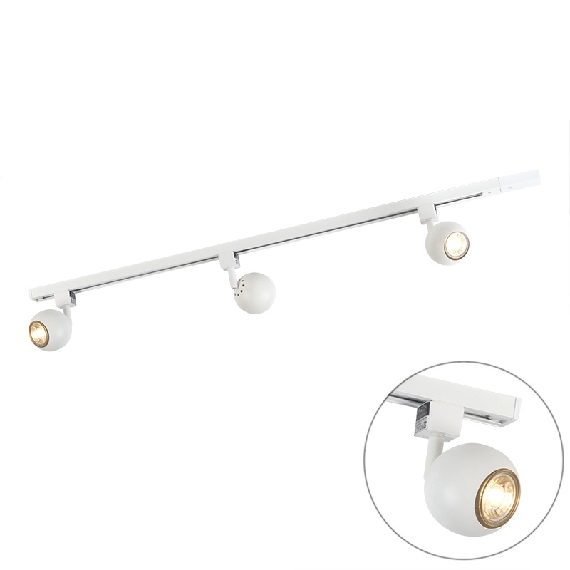Moderný koľajnicový systém biely 3-svetlá 1-fázový - Gissi