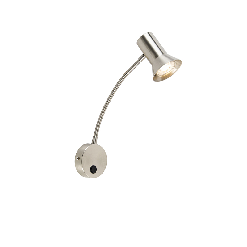 Nástenná lampa z ocele s flexibilným ramenom - Karin flex Nástenná lampa z ocele s flexibilným ramenom - Karin flex