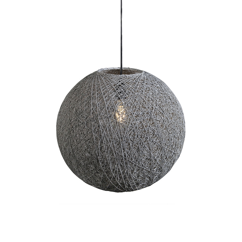 QAZQA Design hanglamp grijs - Corda 45