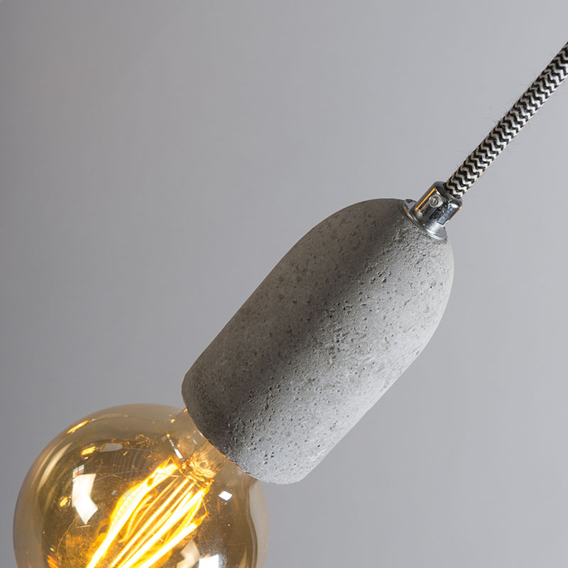 lampe à suspension industrielle en béton gris - cava 5