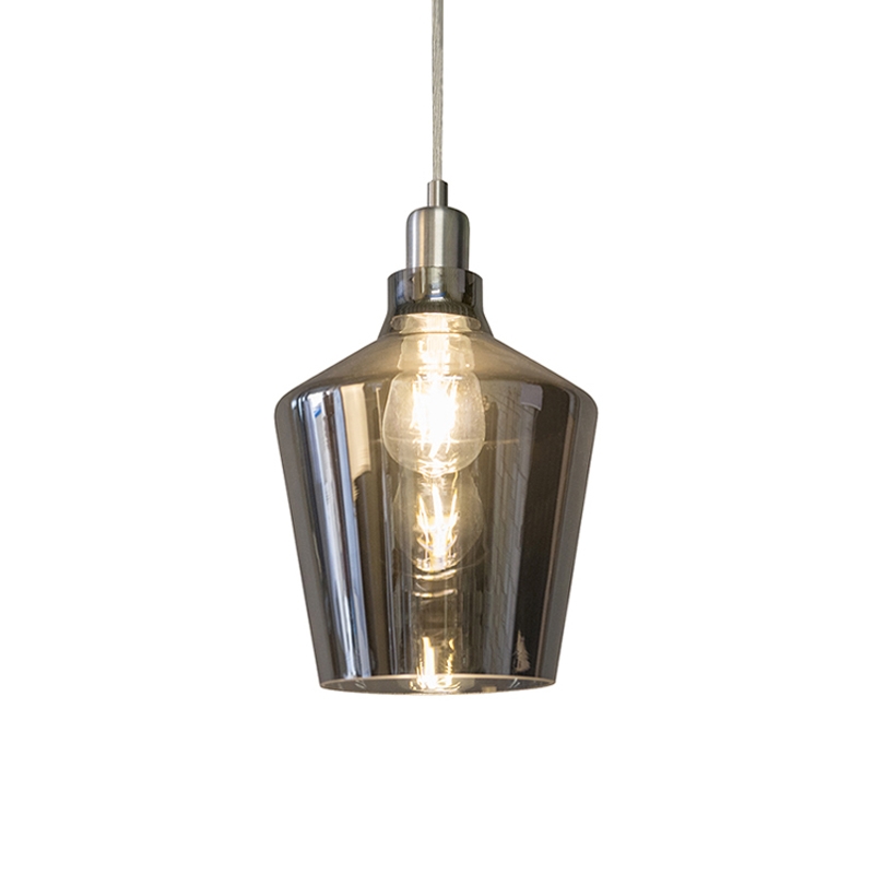 Art Deco hanglamp rookglas - Penta