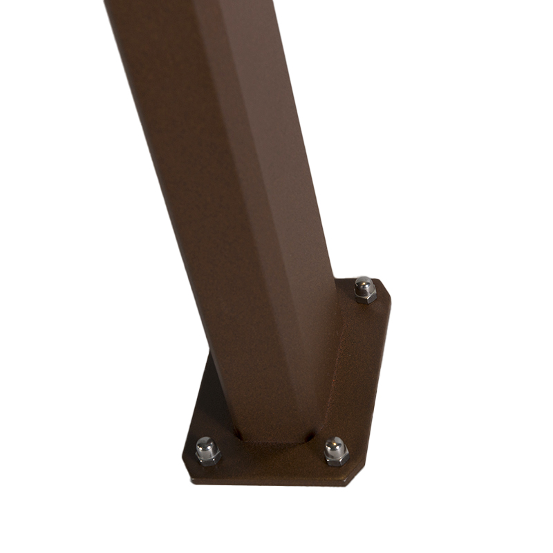 QAZQA + Palo Da Giardino Baleno - Moderno - Alluminio,Vetro - Ruggine - Oblungo Max. 1 X Watt 10 Lampada da esterno industriale in piedi marrone ruggine 65 cm IP44 - Baleno