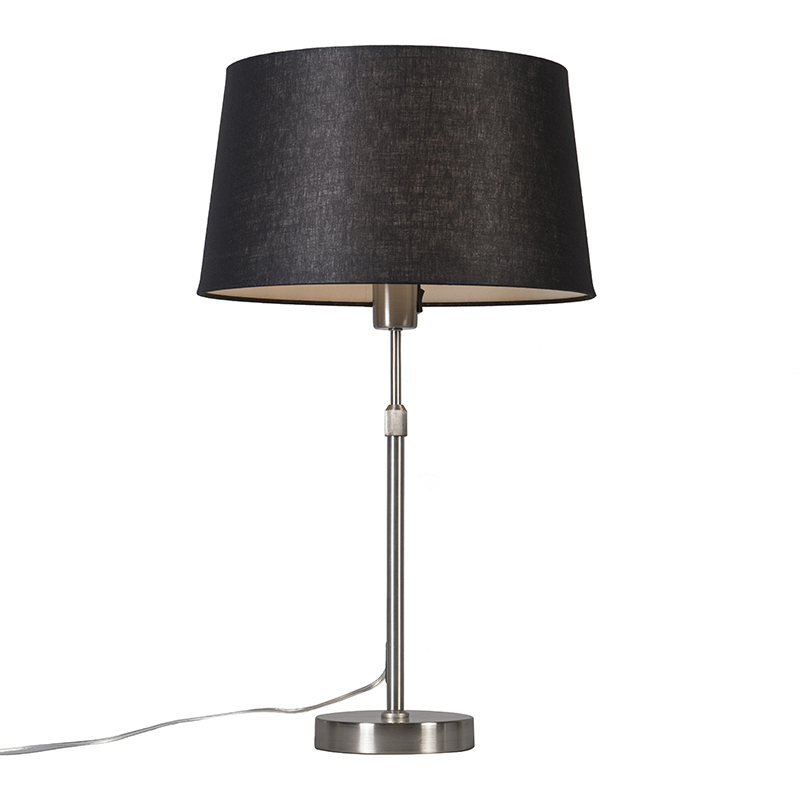 Bordslampa stål med skugga svart 35 cm justerbar - Parte
