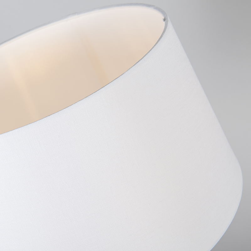 lampe de table blanc avec abat-jour blanc 35 cm réglable - parte