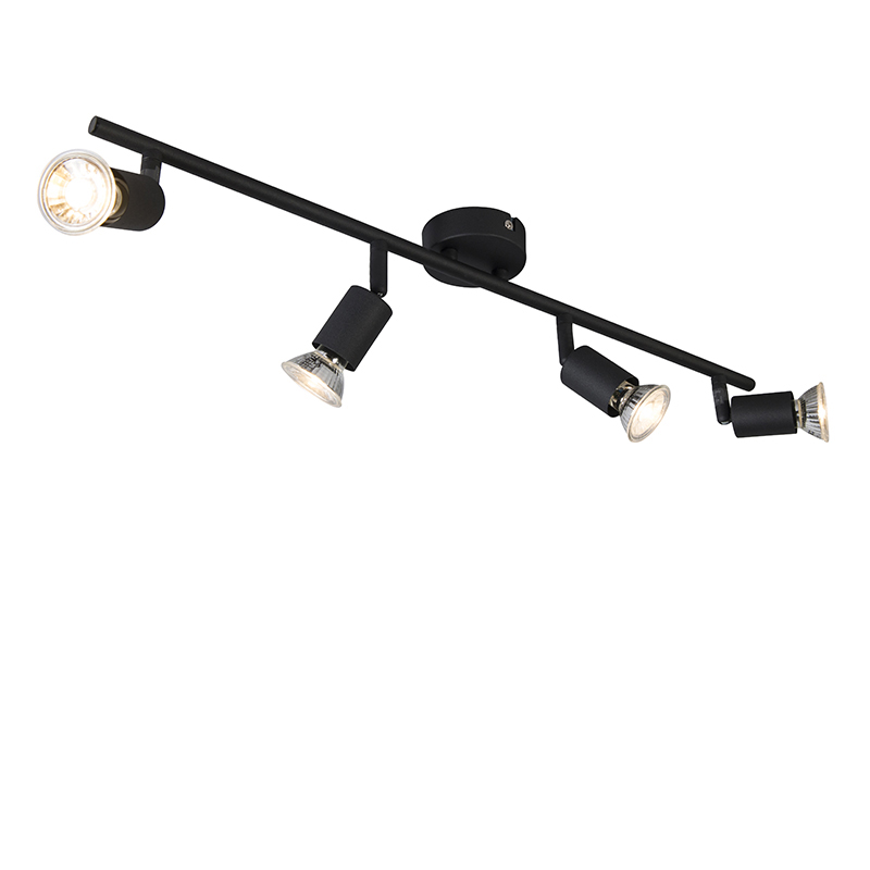Priemyselné bodové svetlo čierne sklápateľné 4-žiarovkové - Jeany Priemyselné bodové svetlo čierne sklápateľné 4-žiarovkové - Jeany