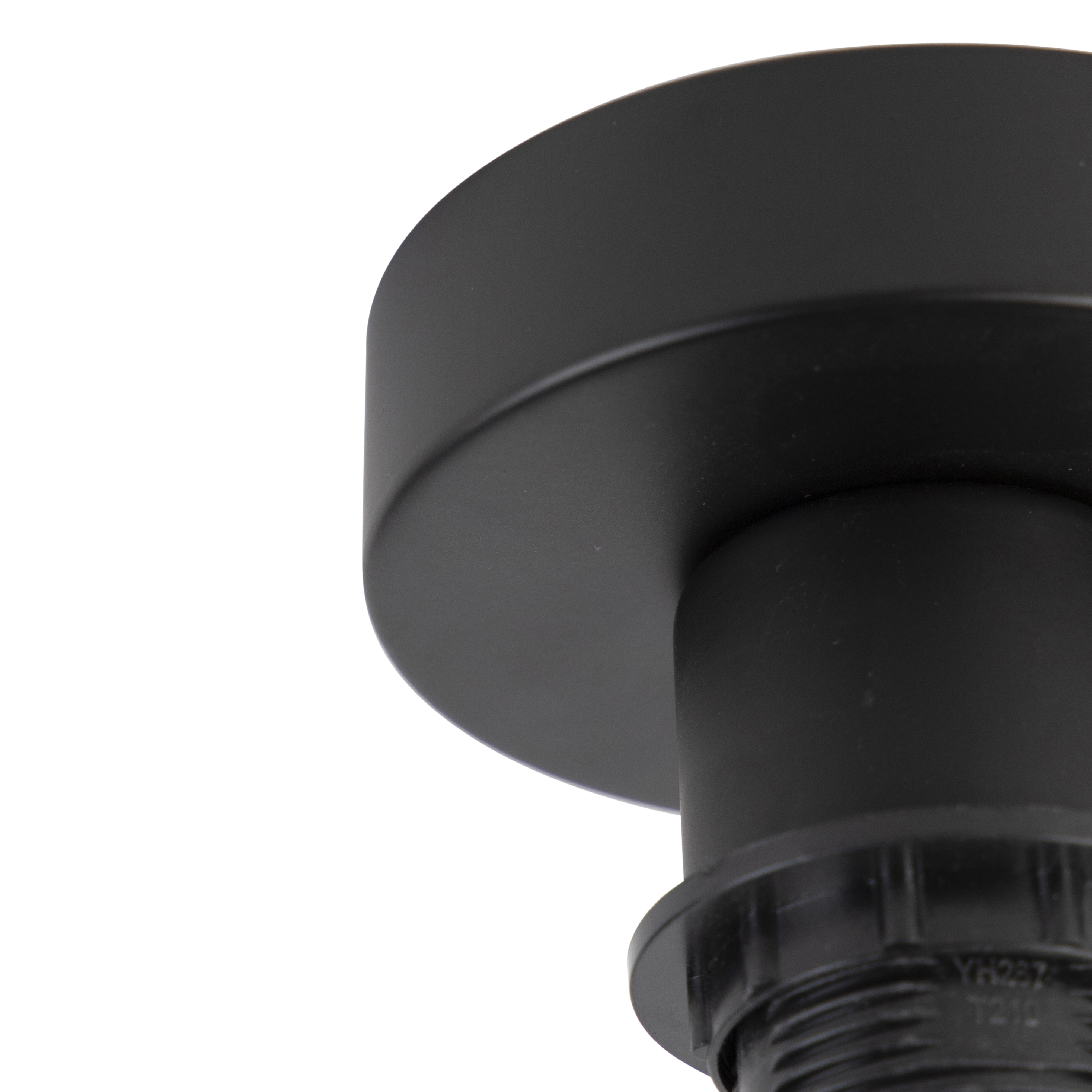 Plafoniera con paralume in cotone nero con oro 25 cm - Combi Black