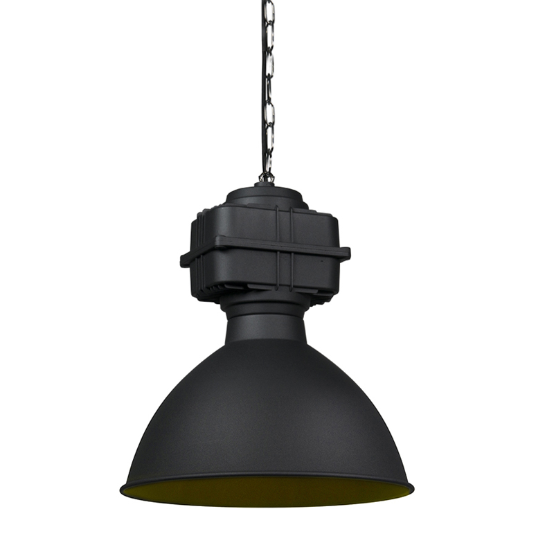 QAZQA Set van 2 industriële hanglampen klein mat zwart - Sicko