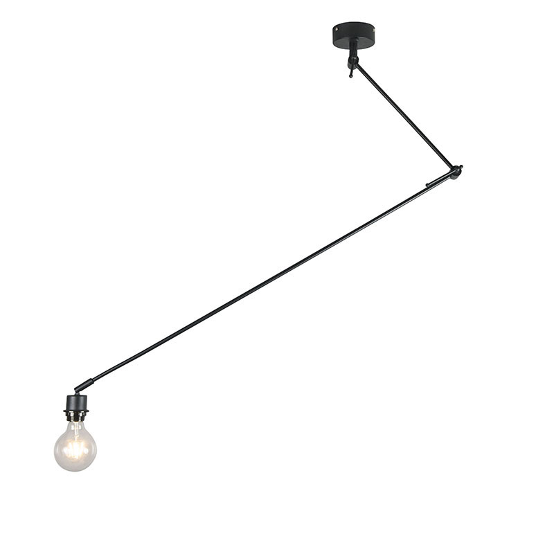 Moderne hanglamp zwart zonder kap - Blitz I