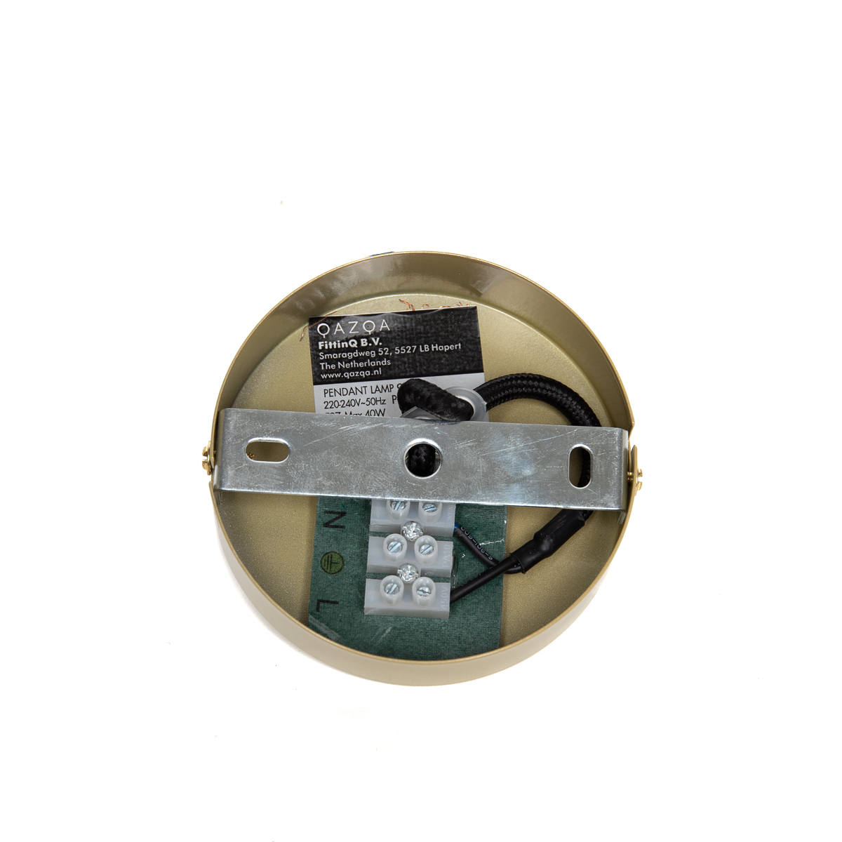 Lámpara colgante industrial dorada - Framework Basic