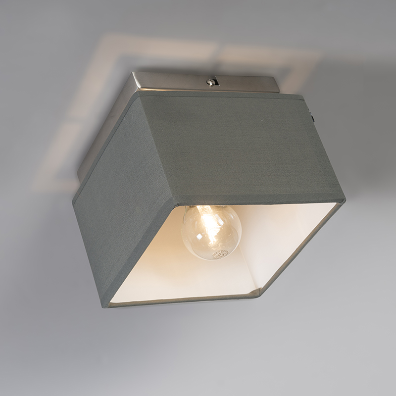 Modern Ceiling Light Steel with Grey Shade - VT